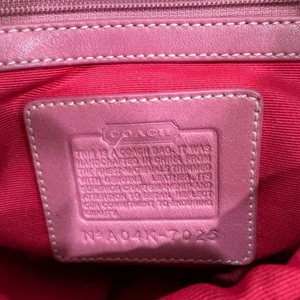 Vintage Coach Pink and Tan Shoulder Bag - Picture 6 of 7
